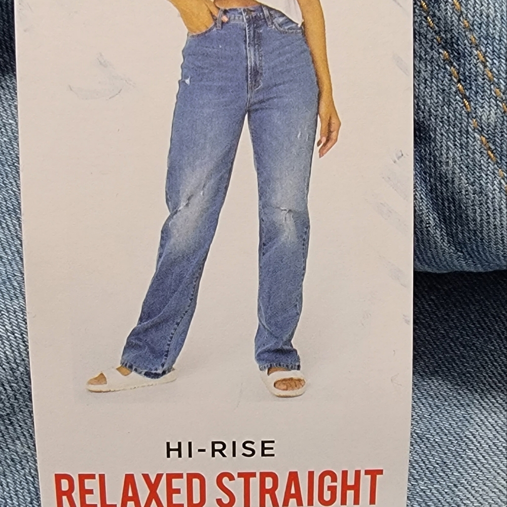 Celebrity Pink Hi-Rise Relaxed Straight Blue Jeans Size 5/27‎ - Picture 7 of 13